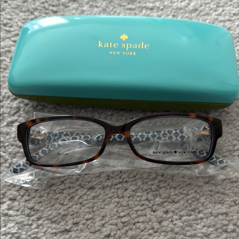 Kate Spade Brown and Blue Glasses with Case